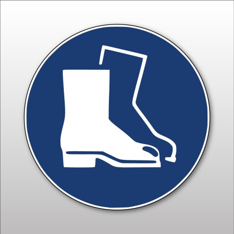Panneau - Chaussures de sécurité obligatoires - M008 - ISO 7010
