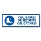Panneau EPI - chaussures de sécurité Obligatoire  - M008 - ISO 7010