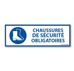 Panneau EPI - chaussures de sécurité Obligatoire  - M008 - ISO 7010