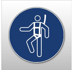 Panneau EPI obligatoire - Harnais de sécurité obligatoire - M018