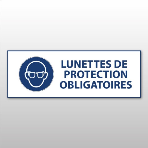 Panneau EPI obligatoire - Lunettes de protection obligatoires - M004