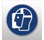 Panneau EPI - Visière de protection obligatoire - M013 - ISO 7010