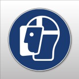 Panneau EPI - Visière de protection obligatoire - M013 - ISO 7010
