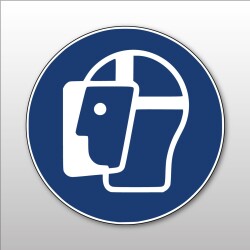 Panneau EPI - Visière de protection obligatoire - M013 - ISO 7010