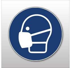 Panneau EPI obligatoire - Masque obligatoire - M016 - Norme ISO 7010