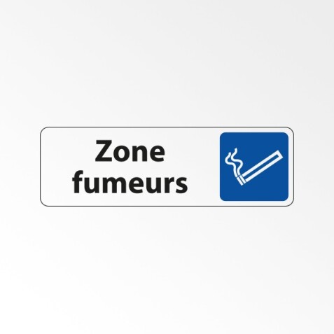 Panneau Information - Zone fumeurs avec Pictogramme Cigarette