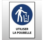 Panneau signalétique Utiliser la poubelle – M030 – Norme ISO 7010  - PVC à visser - A4