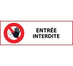 Panneau - Accès interdit aux personnes - P001 - ISO 7010  - 297 x 105 mm - PVC 2 mm