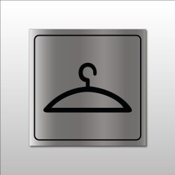 Panneau Locaux - Vestiaire - Metallex  - 200 x 200 mm - Argent