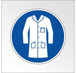 Panneau Obligation - Port de la blouse obligatoire - ISO 7010