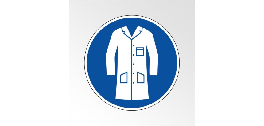 Panneau Obligation - Port de la blouse obligatoire - ISO 7010