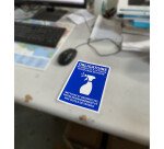 Panneau Obligatoire au début et à la fin de votre prise de poste. Nettoyez et desinfectez votre environnement... - A5 - Vinyle