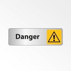 Panneau Signalétique - Danger   - 150 x 47 mm - Blanc