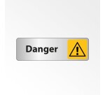 Panneau pictogramme Danger - Signalétique d'information   - 150 x 47 mm - Blanc