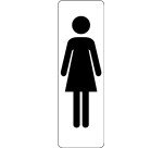 Panneau WC Femme vertical adhésif PVC ou alu brossé