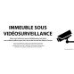 Panneau Information - Immeuble sous Vidéosurveillance  - 210 x 75 mm - Vinyle