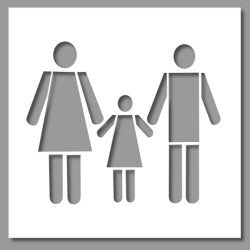 Pochoir Famille - PVC - 500 x 600 mm