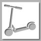 Pochoir - Trottinette interdite - 600 x 600 mm - PVC