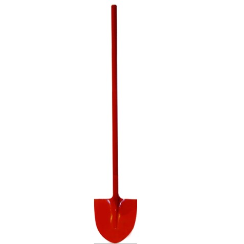 Pelle Pompier - Ronde - 27 cm - Acier Rouge