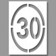 Pochoir - Limitation 30 km/h Grand format - PVC Souple
