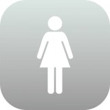 Plaque PLEXI Femme - 120 x 120 mm