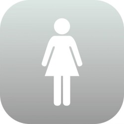Plaque PLEXI Femme - 120 x 120 mm