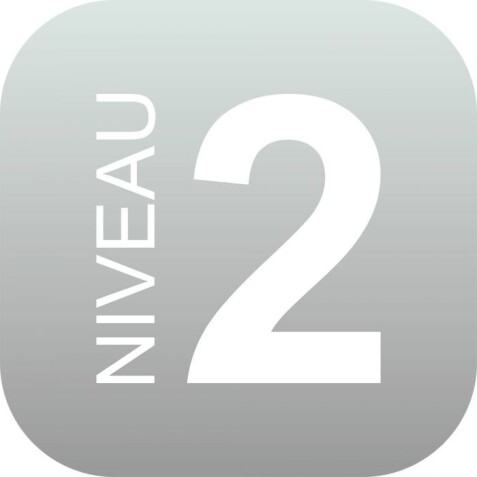 Panneau signalétique - Niveau 2 - 120x120 mm - PMMA