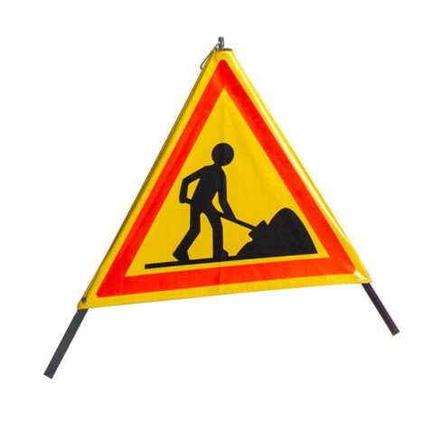 Tripode pliable - Signalisation de chantier - Acier et plastique - 850 x 830 x 830 mm