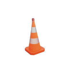 Cône de signalisation rétractable - Lumineux avec bandes réfléchissantes - K5a