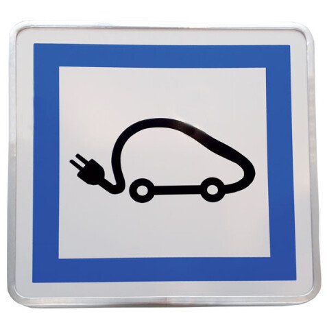 Panneau - Parking Voiture Électrique - 500x500 mm