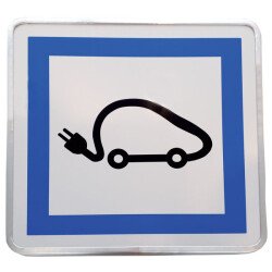 Panneau - Parking Voiture Électrique - 500x500 mm