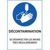 Panneau "Se désinfecter les mains très régulièrement" - Vinyle ou PVC - A5 / A4