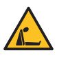 Panneau triangle de Danger "Risque d'asphyxie" ISO 7010 - W041   - 200 mm - PVC