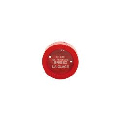 Vitre de remplacement - Boîte à clés ronde diam.90 mm - Plastique