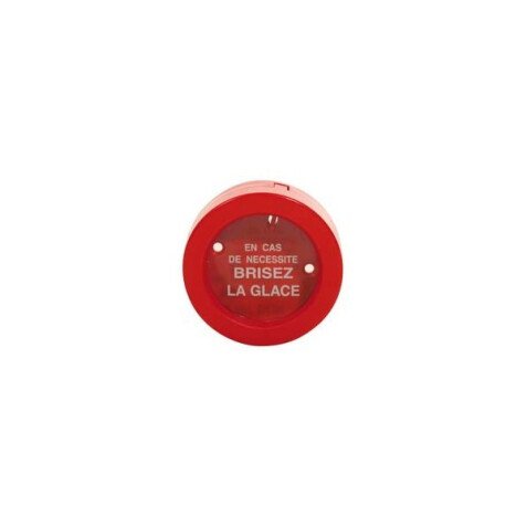 Vitre de remplacement - Boîte à clés ronde diam.90 mm - Plastique