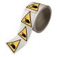 Rouleau de Pictos de Danger - Danger Écrasement des mains - W024 - Vinyle - En rouleau de 500 étiquettes