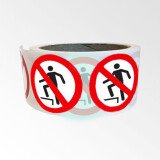 Rouleau de Pictogrammes d'Interdiction ISO 7010 - Ne pas marcher sur la surface - P019   - 100 mm