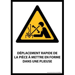 Panneau - Déplacement rapide de la pièce à mettre dans une presse plieuse - W032 - vert.   - Vinyle - A4