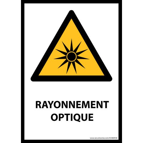 Panneau - Rayonnement optique - W027- format portrait   - Vinyle Souple Autocollant - A5