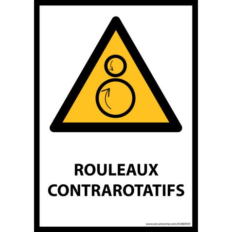 Panneau - Rouleaux contrarotatifs - W025- format portrait   - PVC - A5