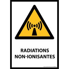 Panneau - Radiations non-ionisantes - W005- format portrait