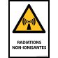 Panneau - Radiations non-ionisantes - W005- format portrait   - Vinyle Souple Autocollant - A5