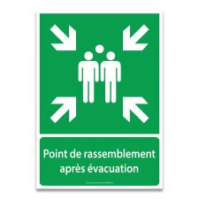 Panneaux NF EN ISO 7010 - Point de rassemblement après évacuation - E007