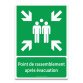 Panneaux NF EN ISO 7010 - Point de rassemblement après évacuation - E007