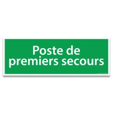 Panneau adhésif d'évacuation - Poste de premiers secours