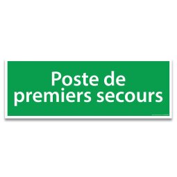 Panneau adhésif d'évacuation - Poste de premiers secours