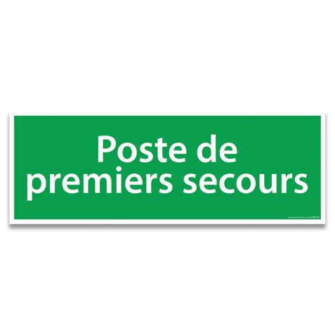 Panneau adhésif d'évacuation - Poste de premiers secours