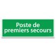 Panneau adhésif d'évacuation - Poste de premiers secours