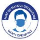 Panneau "Port du masque obligatoire dans l'openspace"