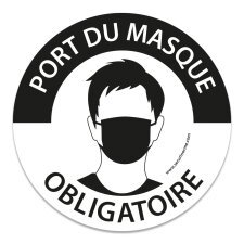 Panneau "Masque obligatoire" Gravé